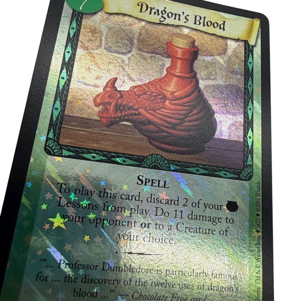 Harry Potter TCG Dragon's Blood 5/80 Chamber of Secrets Foil Spell Card 2002